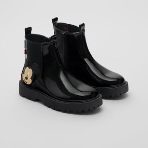 Zara Mickey Mouse ankle boots
